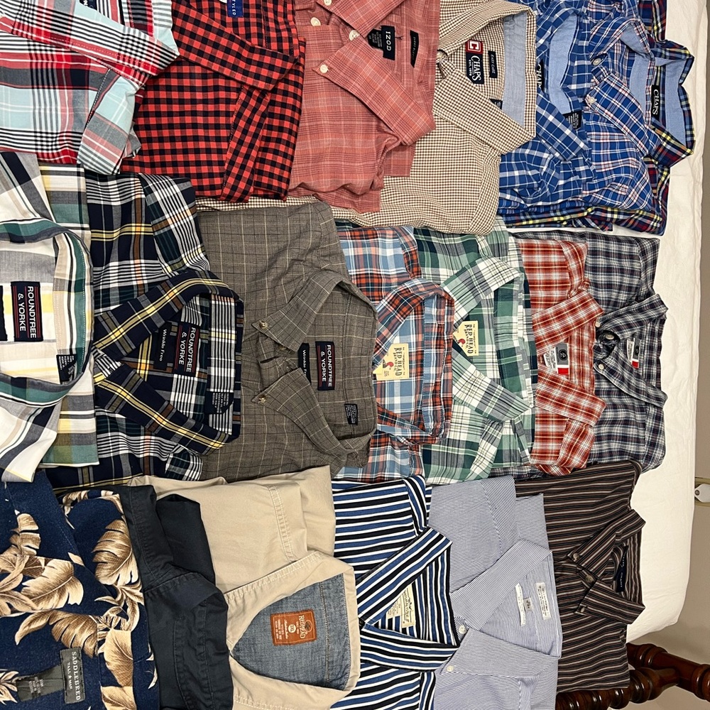 3XL short sleeve button up shirts bundle